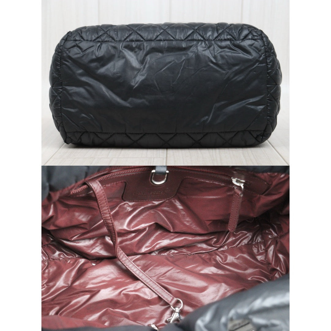 Good ( Rank AB)｜ CHANEL COCOON Down Tote Hand Bag  Black Made in 2011Year ｜25112806