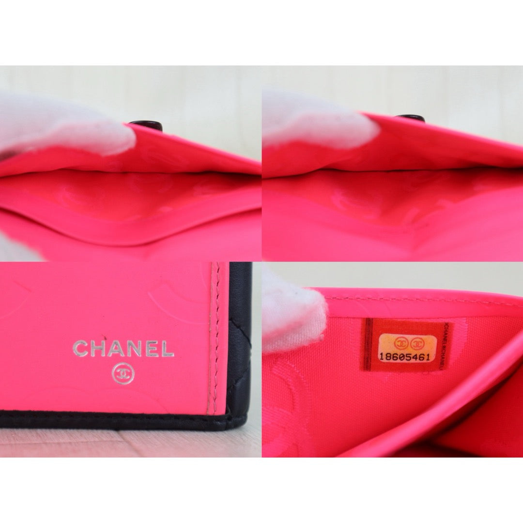 Include Entrupy Certificate of Authenticity｜Good ( Rank AB) ｜ CHANEL Cambon Long Wallet Black Made In 2013-2014 Year｜Z26101102