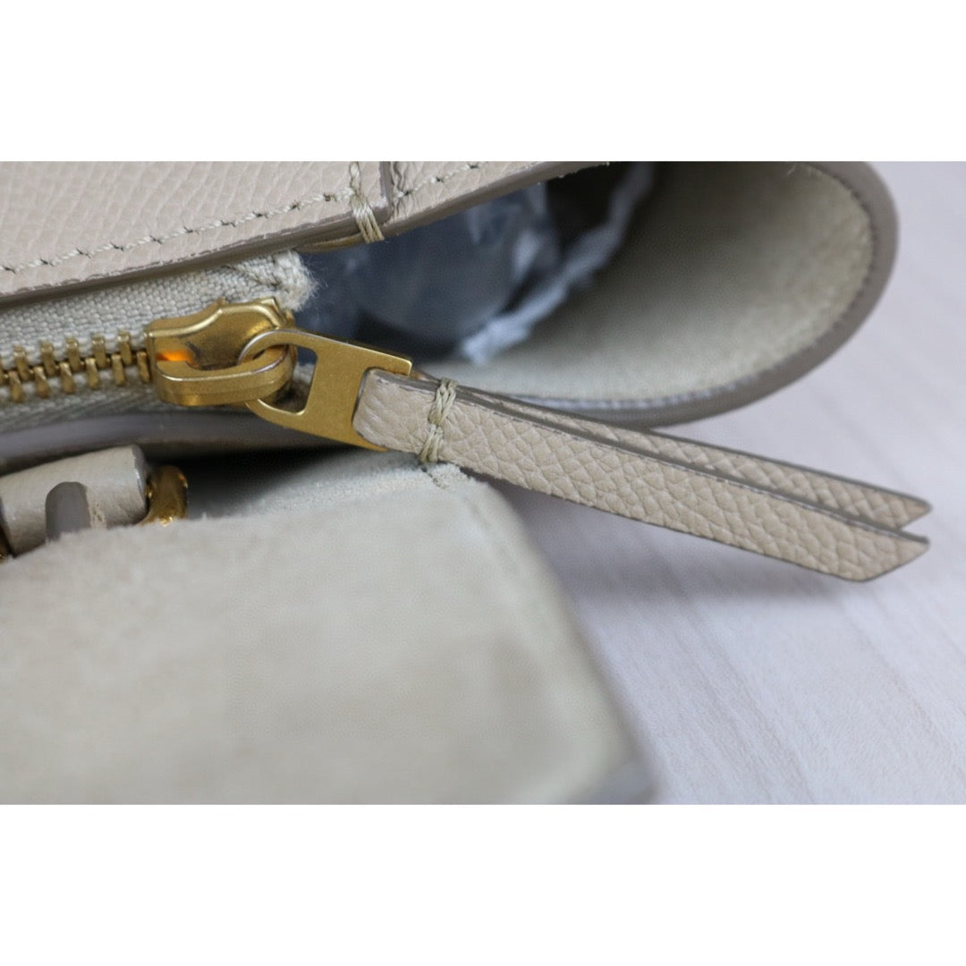 Very Good ( Rank A)｜CELINE Leather Calf Belt Nano Handbag Shoulder Bag Beige｜B25041506