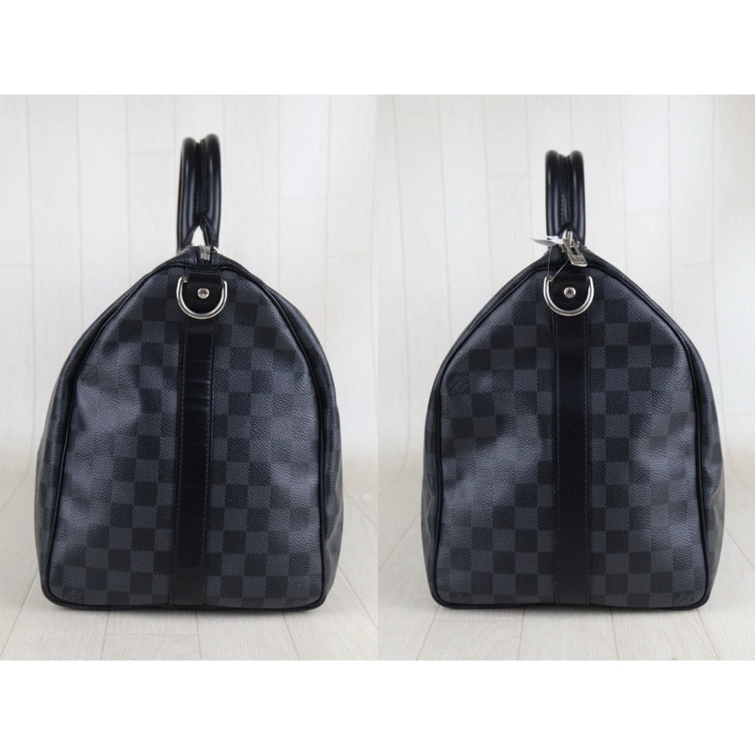 Include Entrupy Certificate of Authenticity｜Good ( Rank AB)｜ Louis Vuitton Damier Keepall 45 Hand Bag With Shoulder Strap｜S26090732