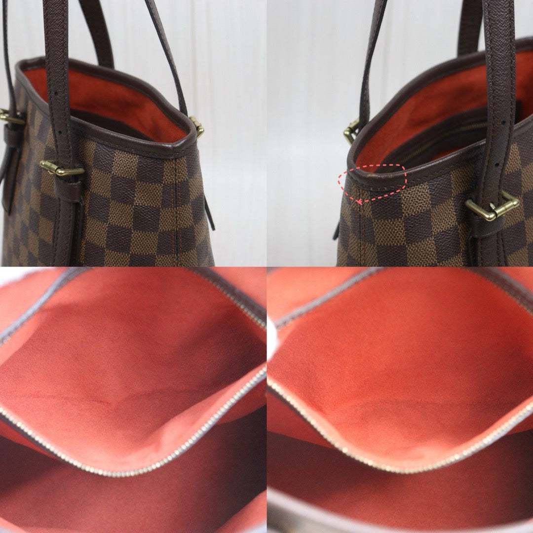 Include Entrupy Certificate of Authenticity｜Good ( Rank AB)｜ Louis Vuitton Damier Bucket PM Tote Bag｜26070904