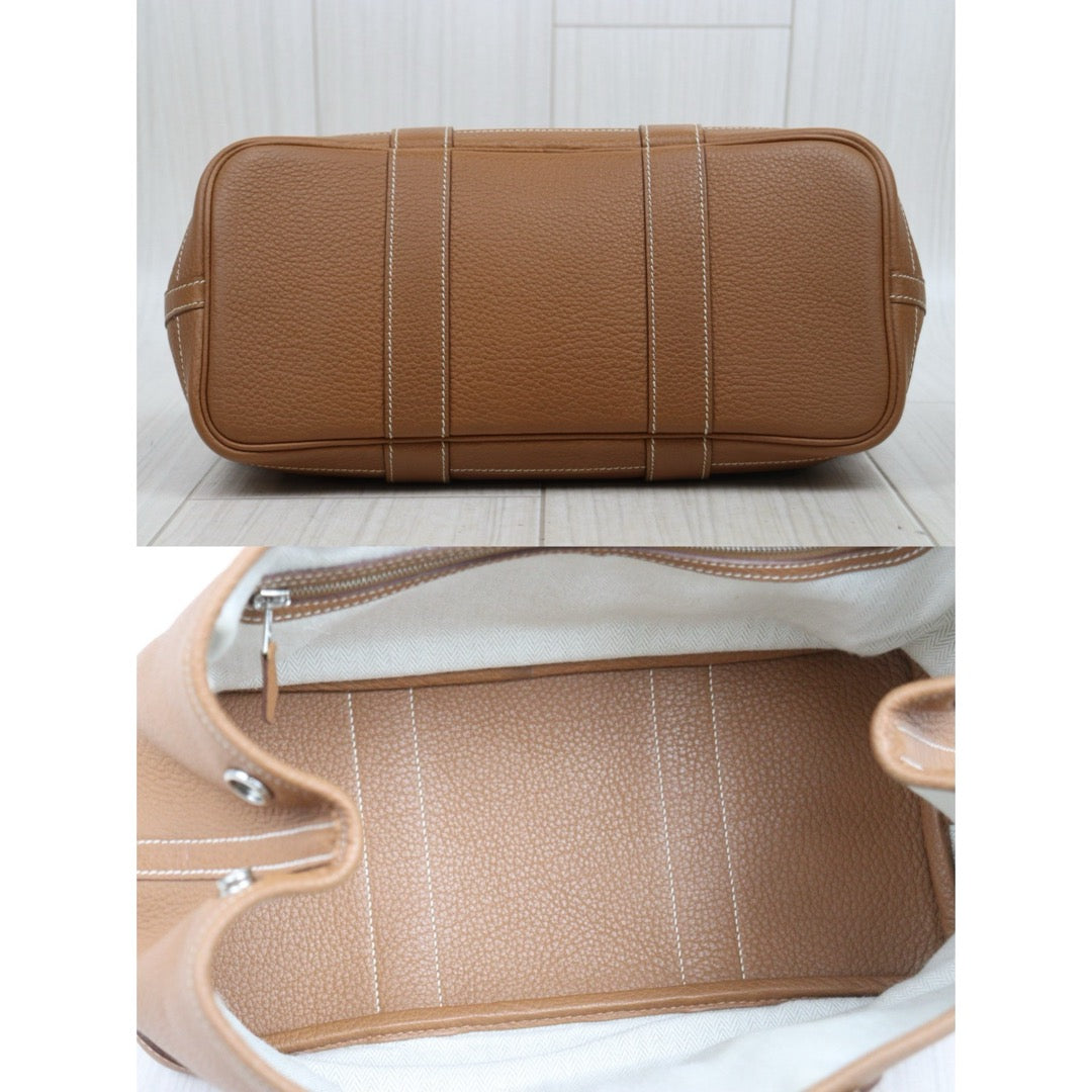 Good ( Rank AB)｜ HERMES Negonda Leather Garden Party Gold Handbag30 ◽︎N Stamp Made in 2010Year ｜24122411