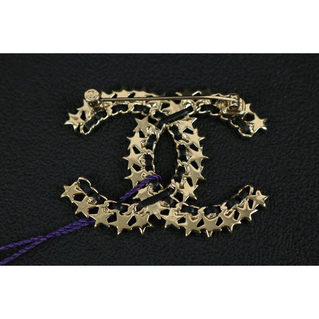 Include Authentic Detective Certificate of Authenticity｜Very Good ( Rank A)｜ CHANEL B23C Vintage Coco Mark Rhinestone Brooch ｜S26062303