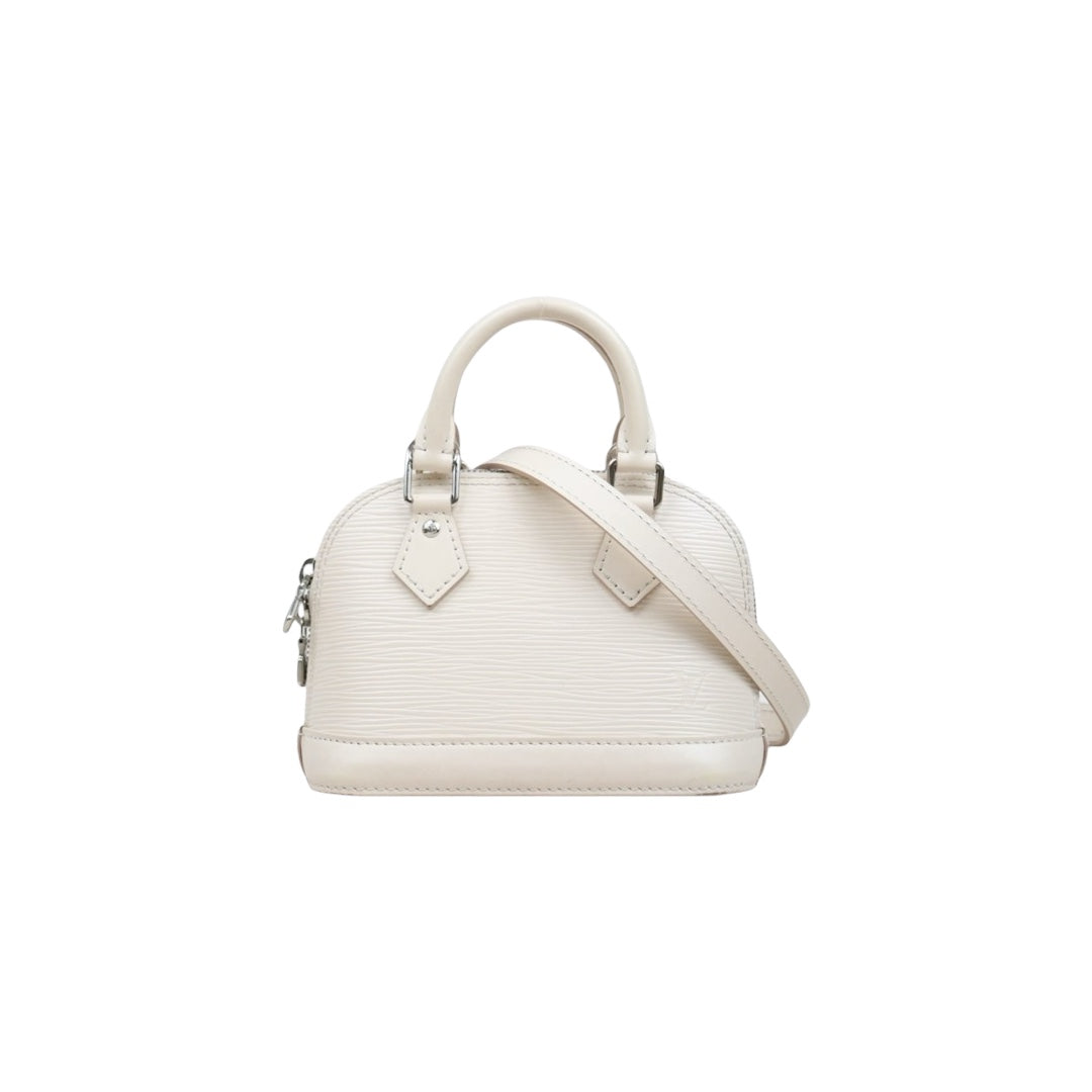Good ( Rank AB)｜LV Epi Nano Alma HandBag Shoulder Bag Cream White IC Chips Model｜P25080605