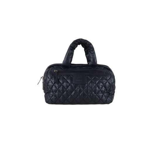 Include Entrupy Certificate of Authenticity｜Very Good ( Rank A)｜ CHANEL COCOON Down Tote Hand Bag  Black Made in 2011Year ｜H26011402