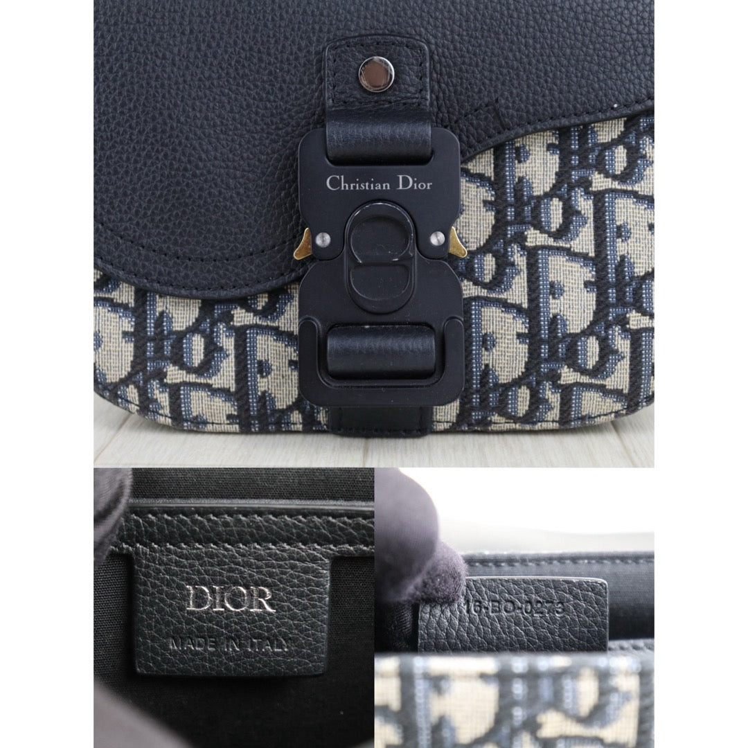 Very Good ( Rank A)｜   Dior Trotter Saddle Mini Shoulder Bag  Navy｜S25062312