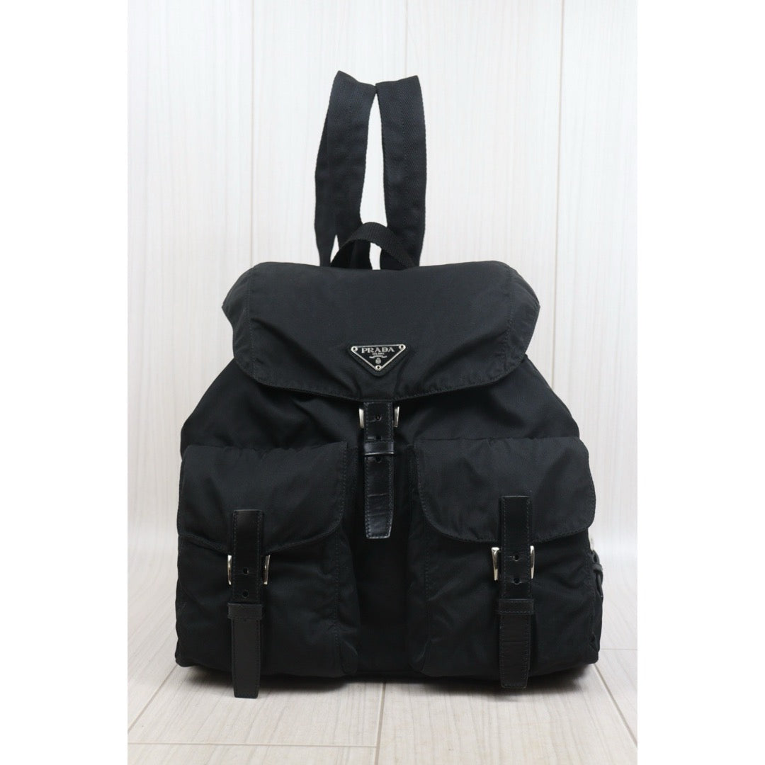 Include Entrupy Certificate of Authenticity｜Good ( Rank AB) ｜Prada  Nylon Black Backpack Medium｜26062601