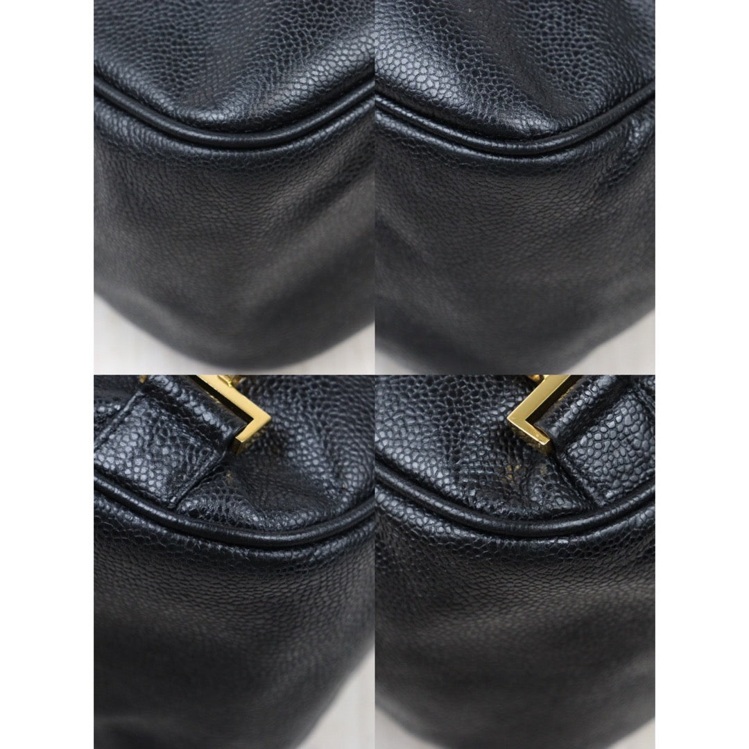Rank A｜ CHANEL Caviar Skin  Backpack Gold Hardware Made in 1996-1997 Year ｜A24060501