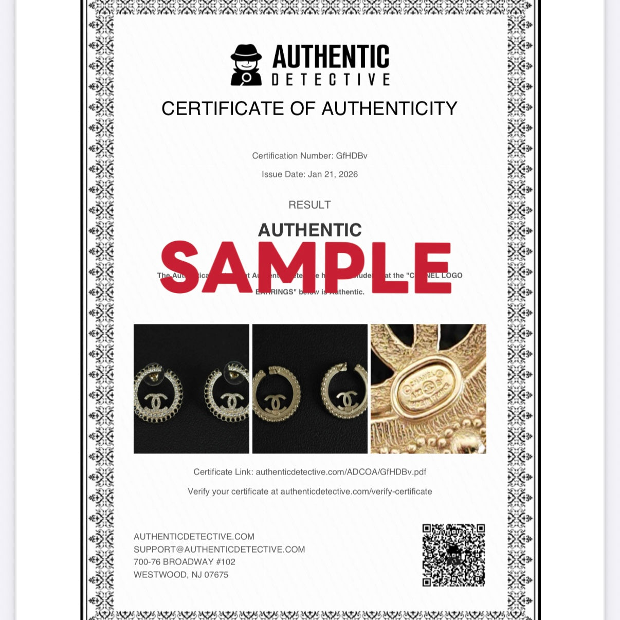 Include Authentic Detective Certificate of Authenticity｜Very Good ( Rank A) ｜CHANEL B18S COCO Mark Rhinestone Earrings Made In 2018 Year｜S26080111
