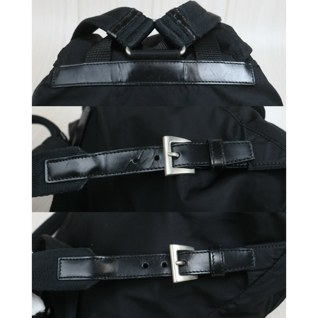 Include Entrupy Certificate of Authenticity｜Good ( Rank AB) ｜Prada  Nylon Black Small Backpack ｜26091802