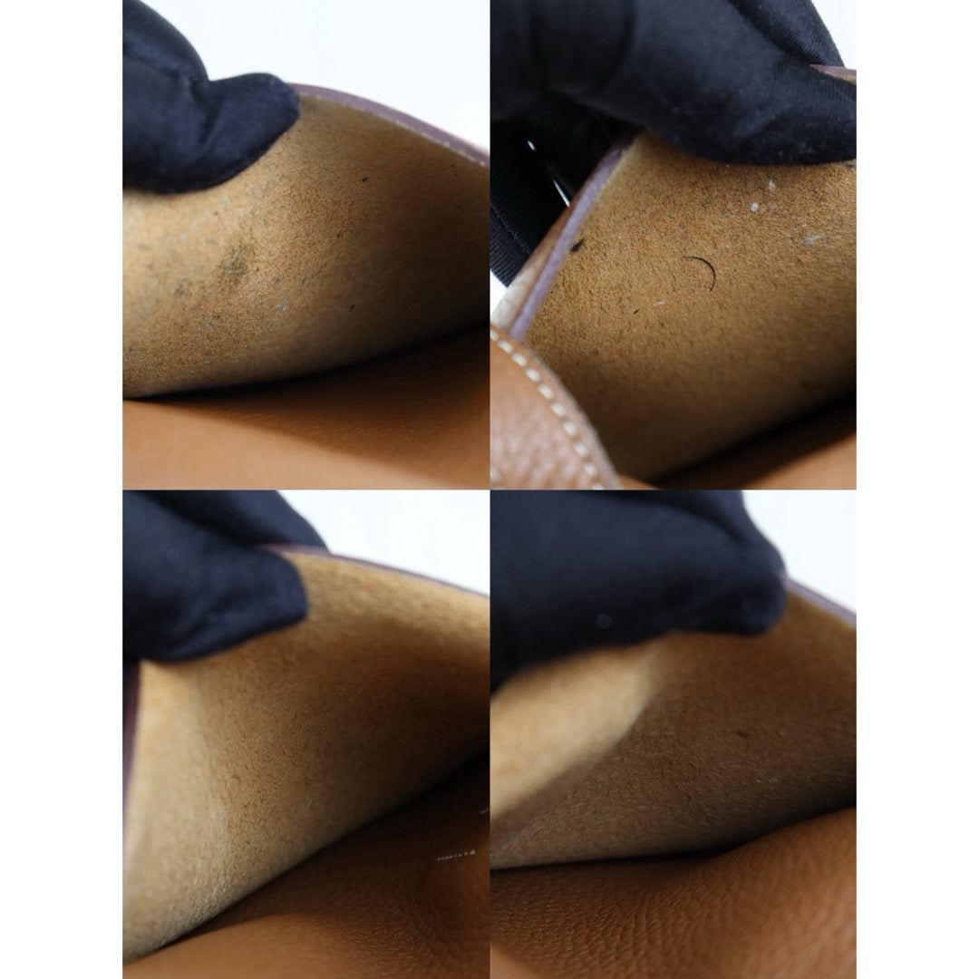 Good ( Rank AB)｜ Hermes Halzan 31 TC Leather Handbag Shoulder Bag Golden Brown C Stamp Made In 2018 Year｜H25081804