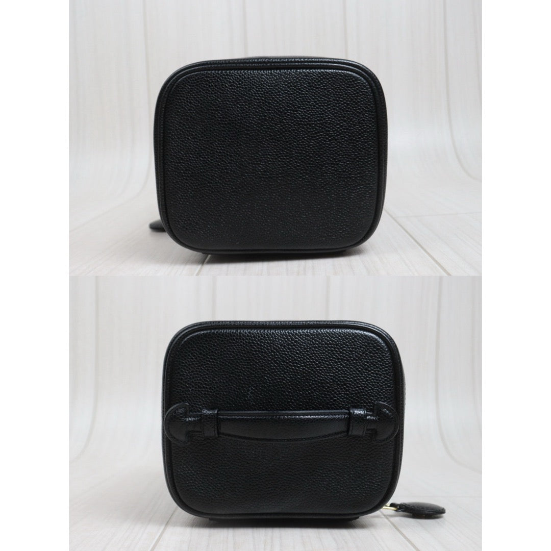 Include Entrupy Certificate of Authenticity｜Very Good（Rank A）｜CHANEL Caviar Skin Vertical Vanity Case Hand Bag  Made In 2002-2003 Year ｜26092405