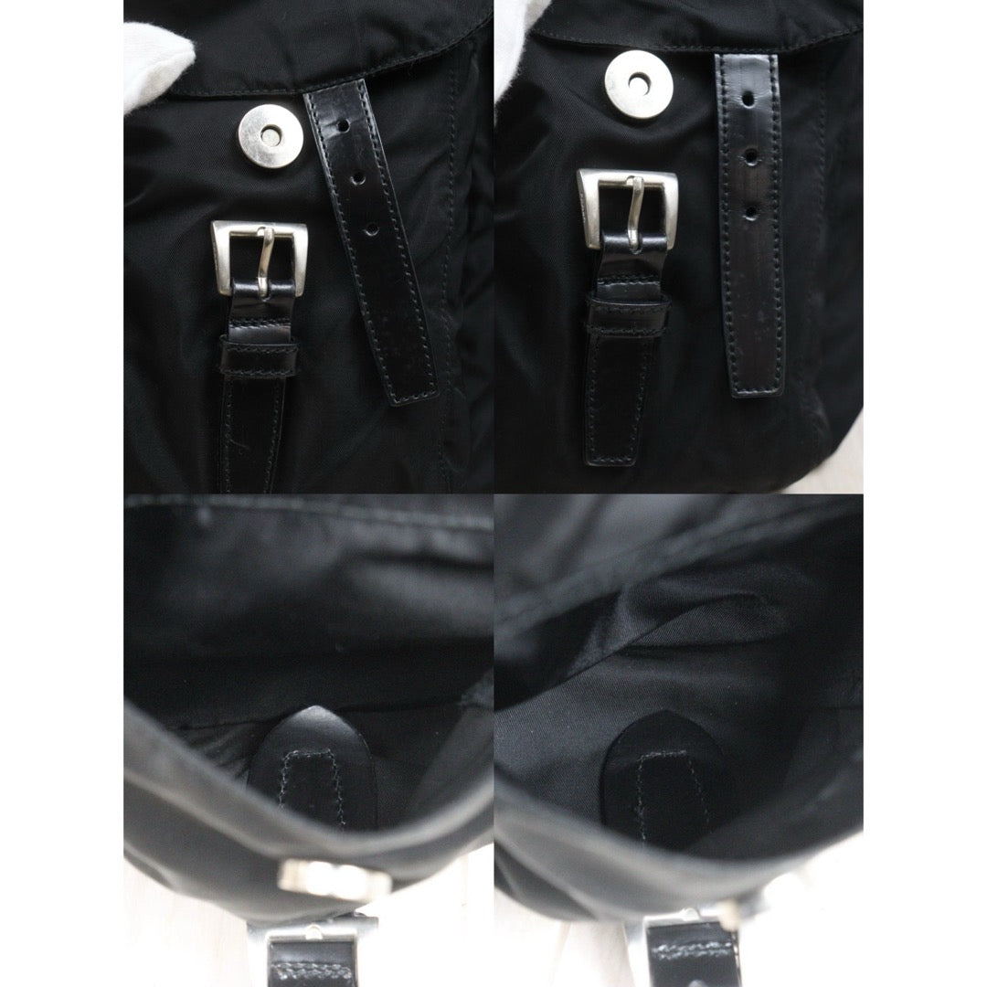Include Entrupy Certificate of Authenticity｜Good ( Rank AB) ｜Prada  Nylon Black Backpack Medium｜26062602
