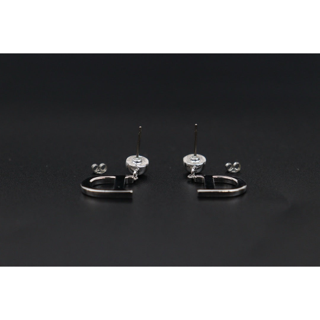 Very Good ( Rank A)｜ Dior D Earring Silver｜V25071013