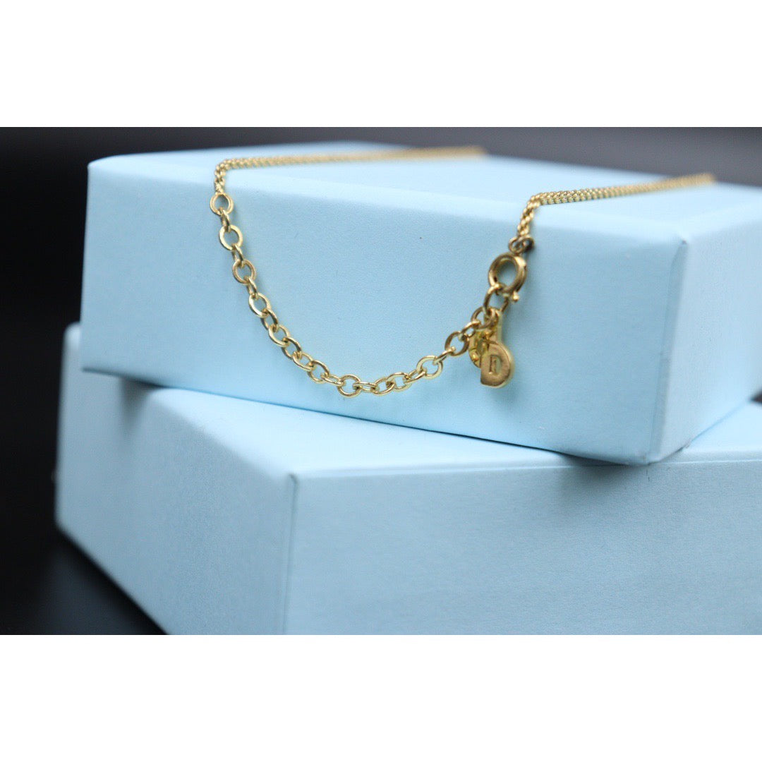 Rank A ｜ Dior CD Necklace Gold Plated ｜V24030765