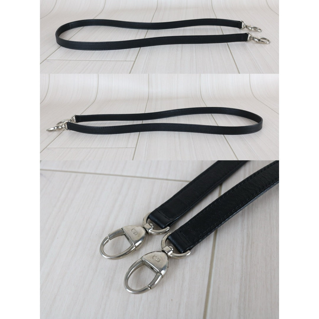 Very Good ( Rank A) ｜  Dior Lady Dior Lamb Skin 2WAY Handbag Shoulder Bag  Black  ｜S25121402