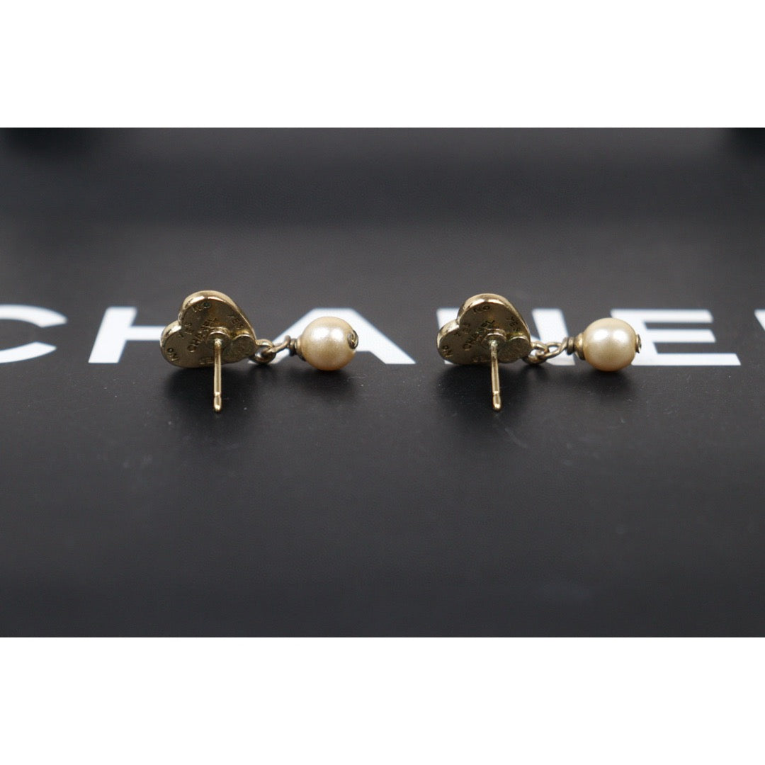 Good ( Rank AB)｜CHANEL Pearl COCO Mark Drop Stud Earrings ｜V25012114