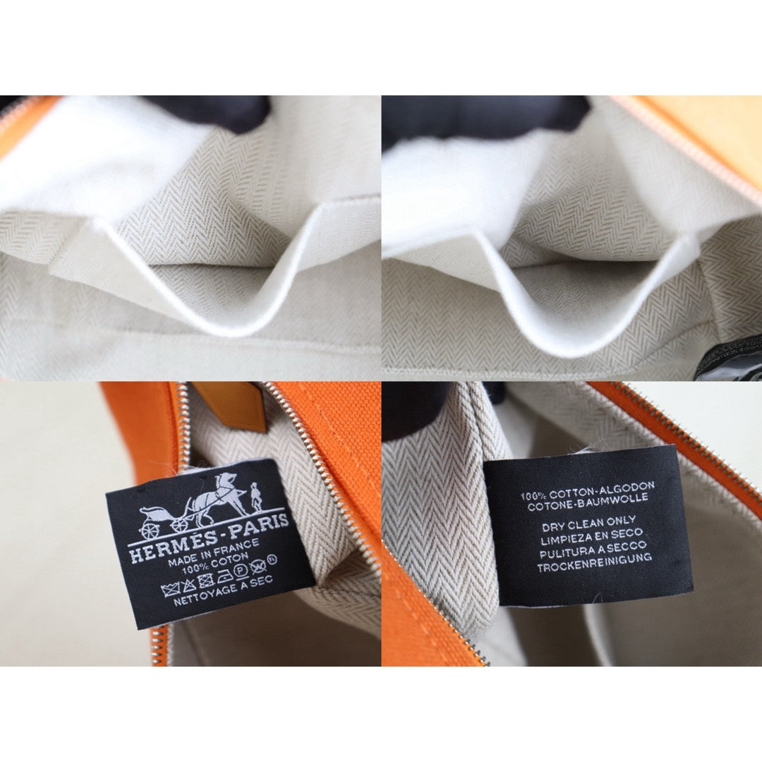 Very Good ( Rank A) ｜ HERMES Bride-A-Brac Canvas Orange Handbag｜H25042205