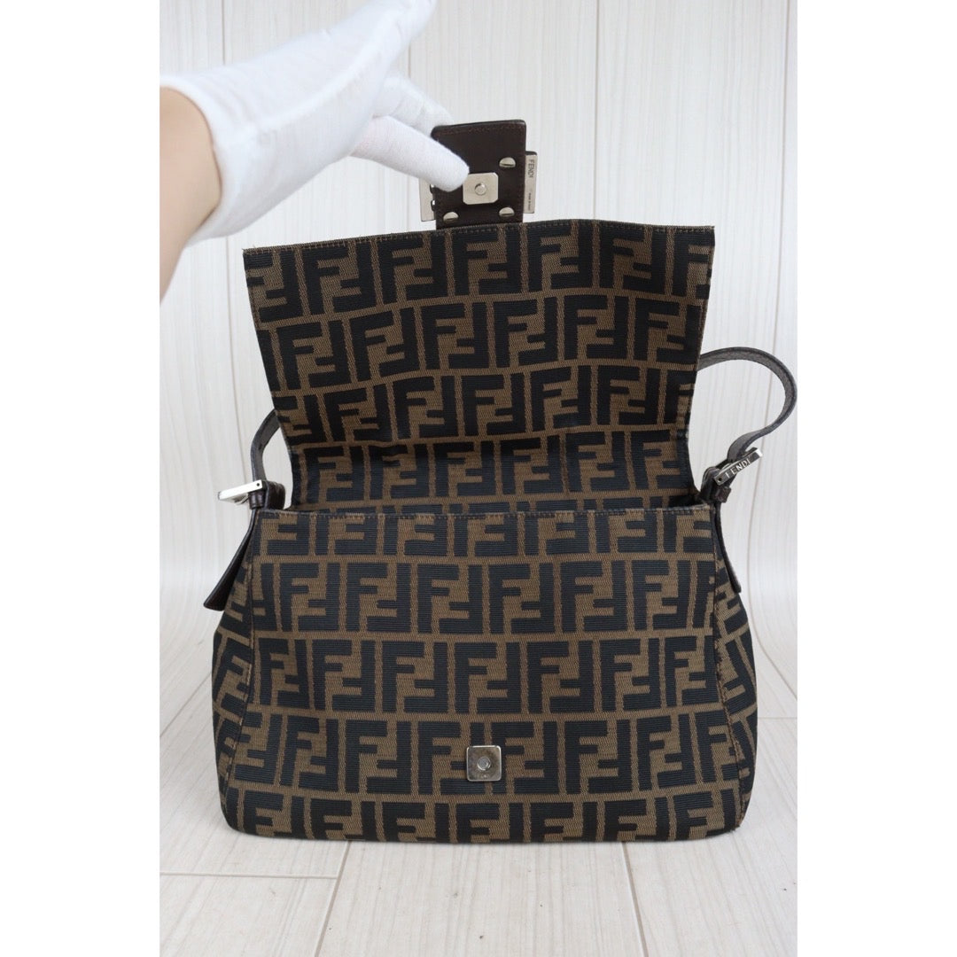 Rank AB｜ FENDI Zucca Mamma Baguette Shoulder Bag ｜23101409