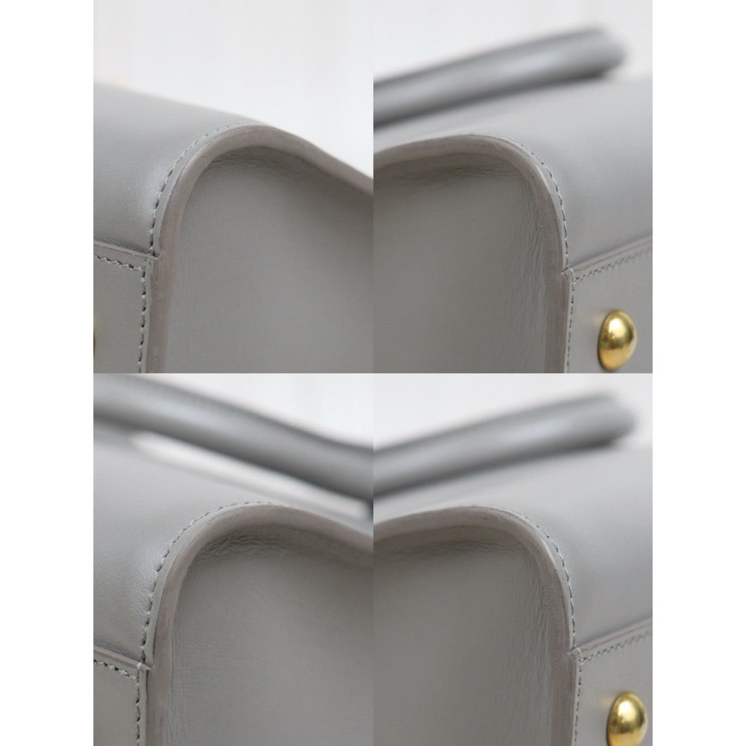 Very Good ( Rank A)｜  Saint Laurent YSL Skin Calf Leather cabas Hand Bag Grey ｜P25101304