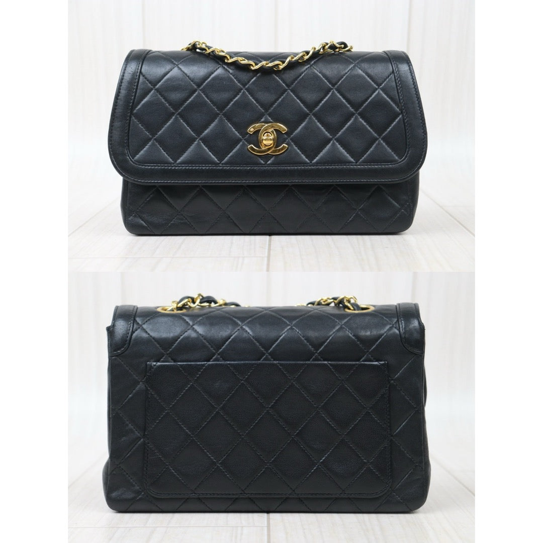 Good ( Rank AB)｜ CHANEL Matrasse Lamb Skin Chain Bag Made in 1989-1991 Year｜P24092413