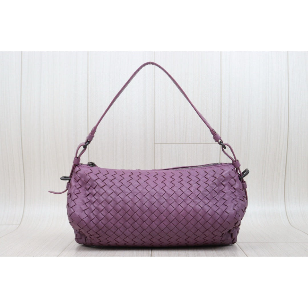 Very Good ( Rank A)｜ Bottega Veneta Lamb Skin  Braid Shoulder Bag Purple｜P25051604