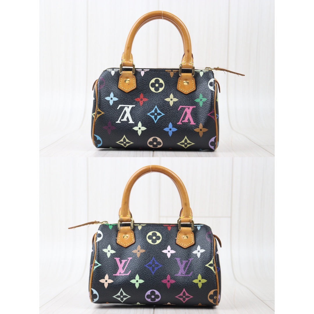 Good ( Rank AB) ｜ LV Monogram Multicolor Mini Speedy Handbag With Shoulder Strap ｜24070807