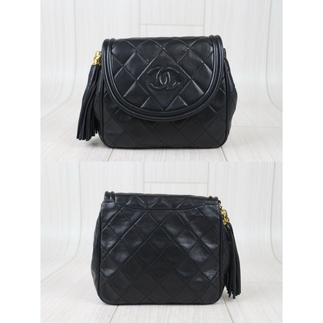 Very Good ( Rank A) ｜ CHANEL Matrasse Lambskin Chain Shoulder Bag Made In 1989～1991 Year｜P24083010