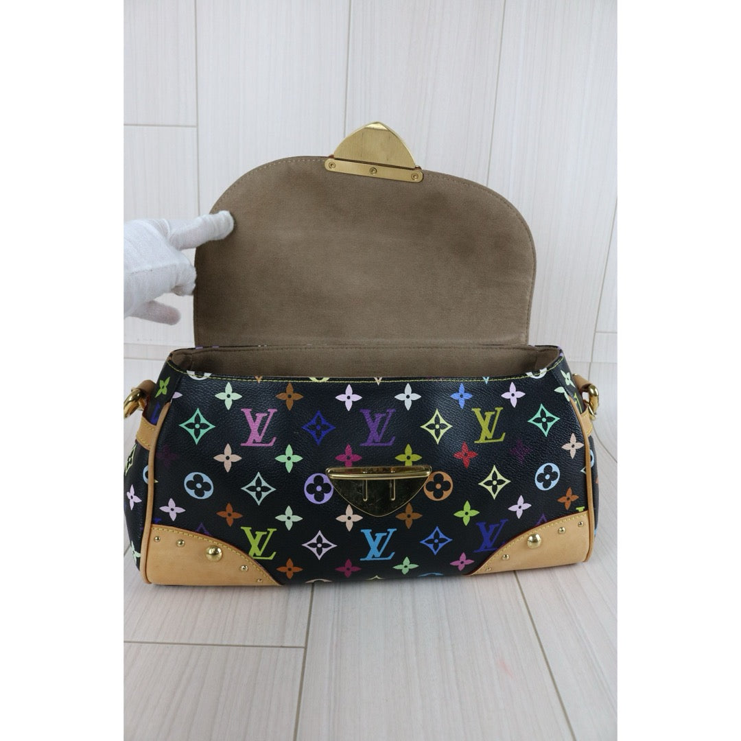 Include Entrupy Certificate of Authenticity｜Good ( Rank AB)｜Louis Vuitton Monogram Takashi Murakam Multicolor Beverly MM HandBag｜S26080115