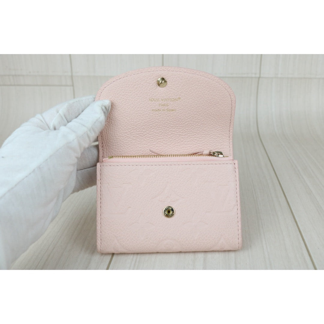 Include Entrupy Certificate of Authenticity｜Very Good ( Rank A)｜LV Monogram Empreinte Portemonnaie Rosalie Wallet Pink  IC Chips Model｜S26060133