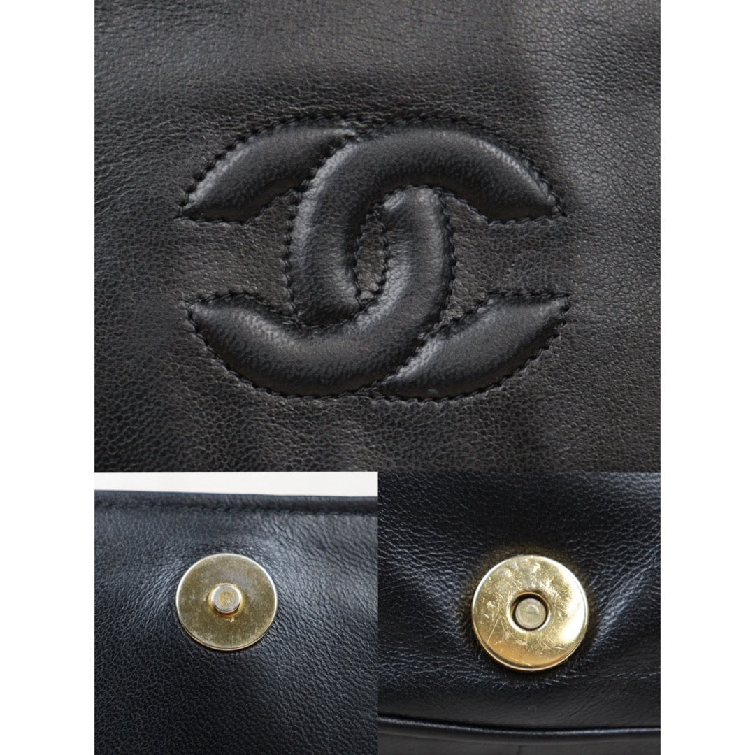 Good ( Rank AB)｜ CHANEL Lamb Skin Minni Shoulder Bag Black  Made in 1986-1988Year ｜24061335