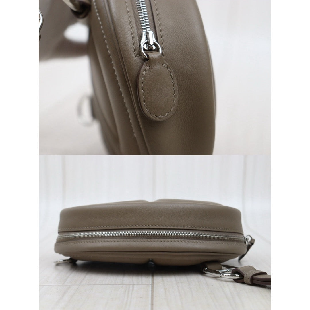 Very Good ( Rank A) ｜ Hermes In-The-Loop Swift Leather Waist Bag Sling Backbag Etoupe Gray｜V25070205