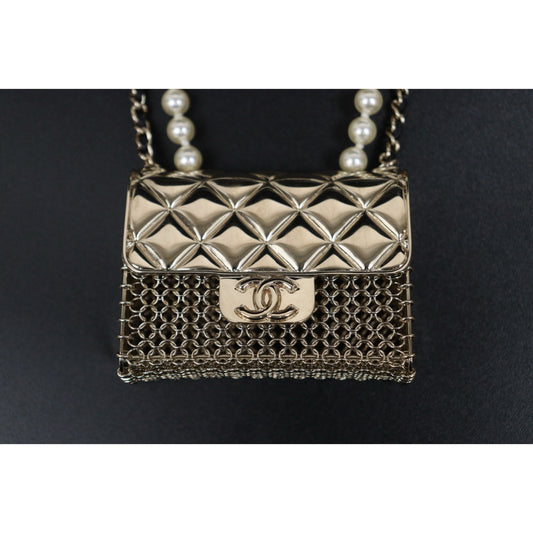 Very Good ( Rank A)｜ CHANEL Coco Mark Hollow Design Pearl Double Chain Tinybag made in 2021 year｜S26021403