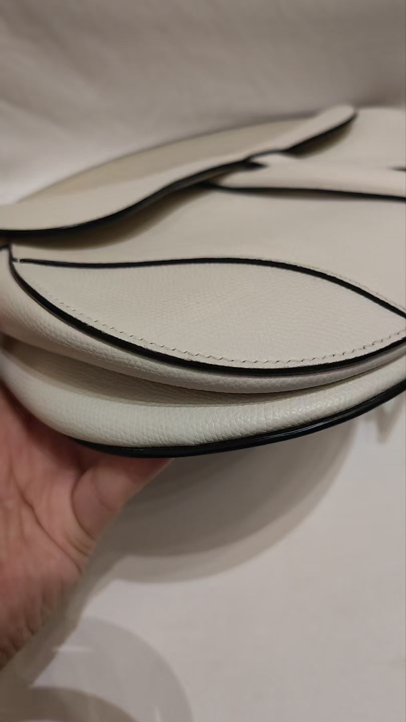Very Good ( Rank A)｜Dior Trotter Saddle Shoulder Bag Medium White