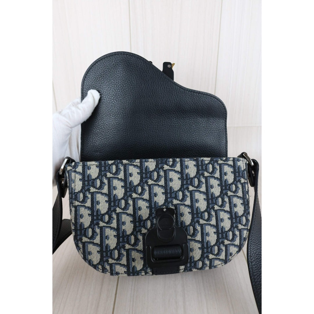 Very Good ( Rank A)｜   Dior Trotter Obilque Jacquard Mini Saddle Shoulder Bag ｜S25112904