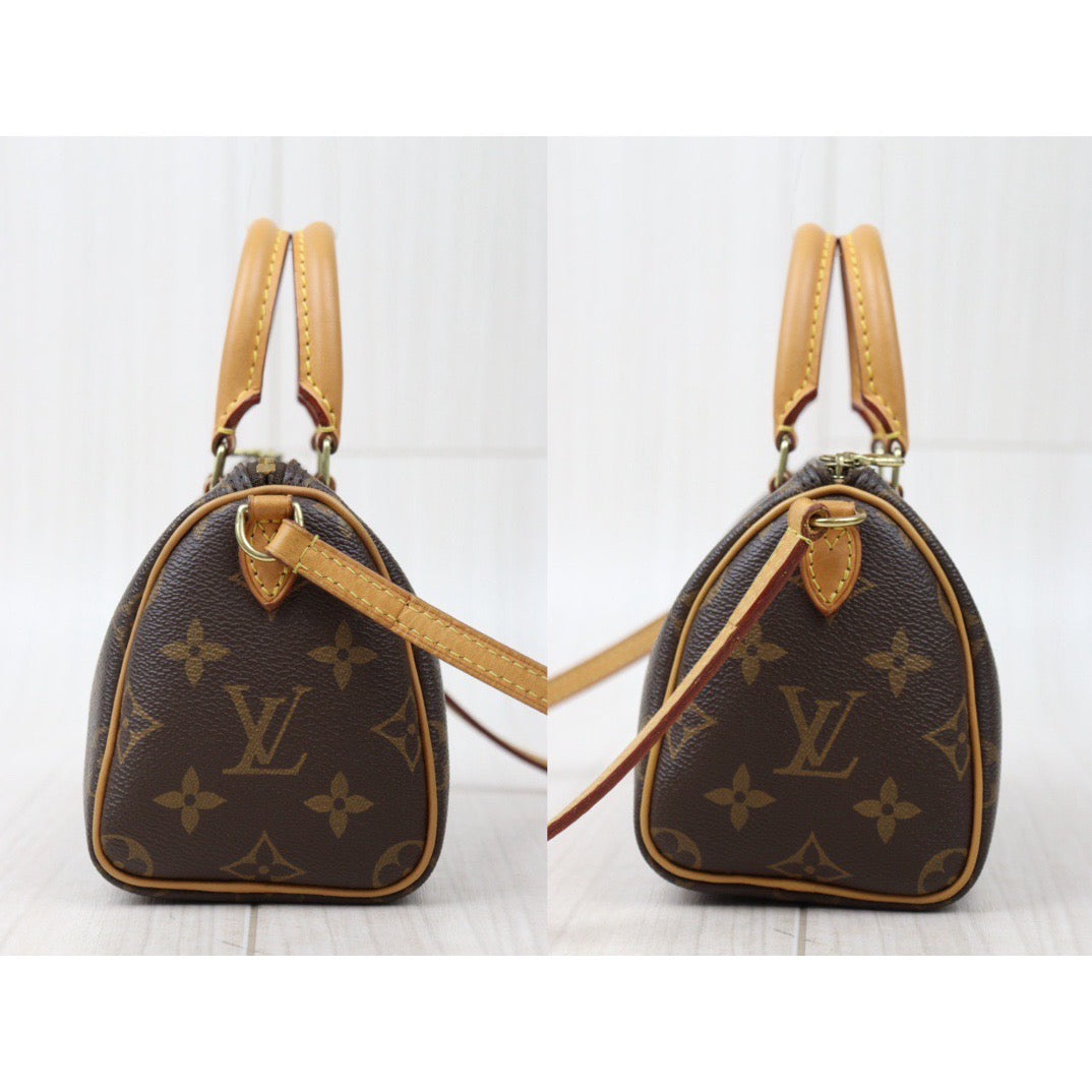 Rank AB ｜LV Monogram Nano Speedy  Shoulder Bag｜S24042603