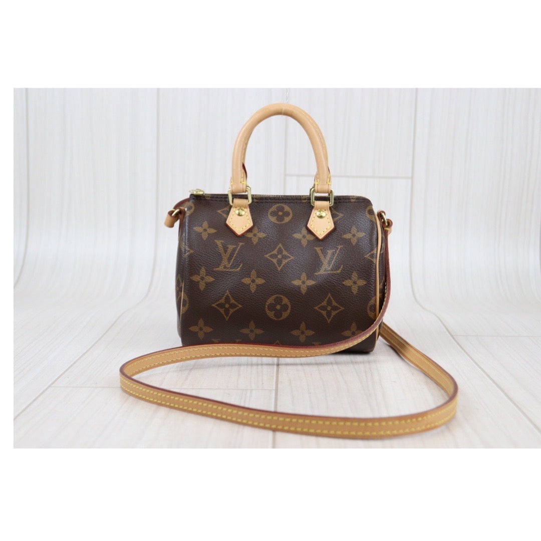 Rank A ｜LV Monogram Nano Speedy  Shoulder Bag｜23121904