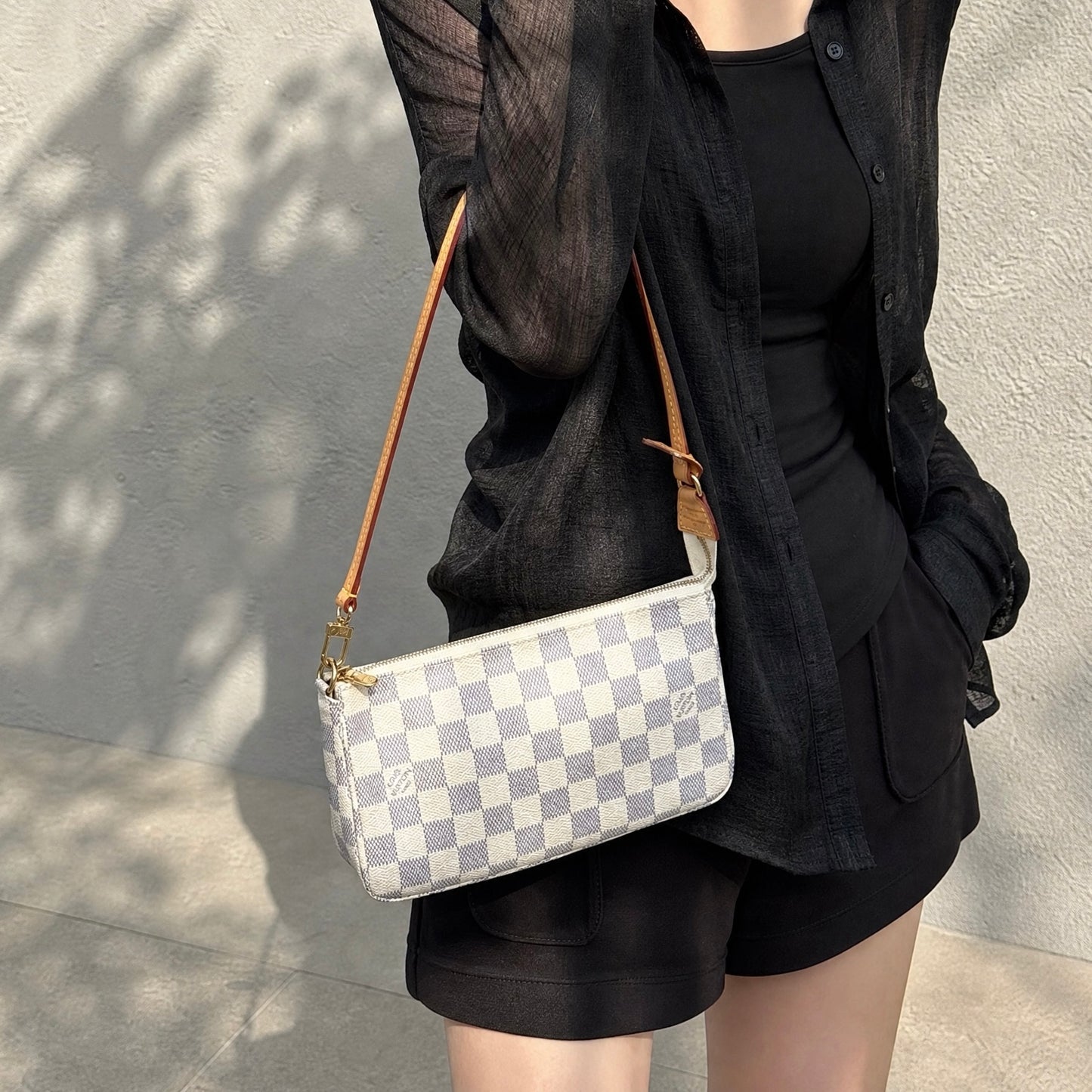Include Entrupy Certificate of Authenticity｜Very Good ( Rank A)｜Louis Vuitton Azul Pochette Accessoires IC Chips Model｜S26072521