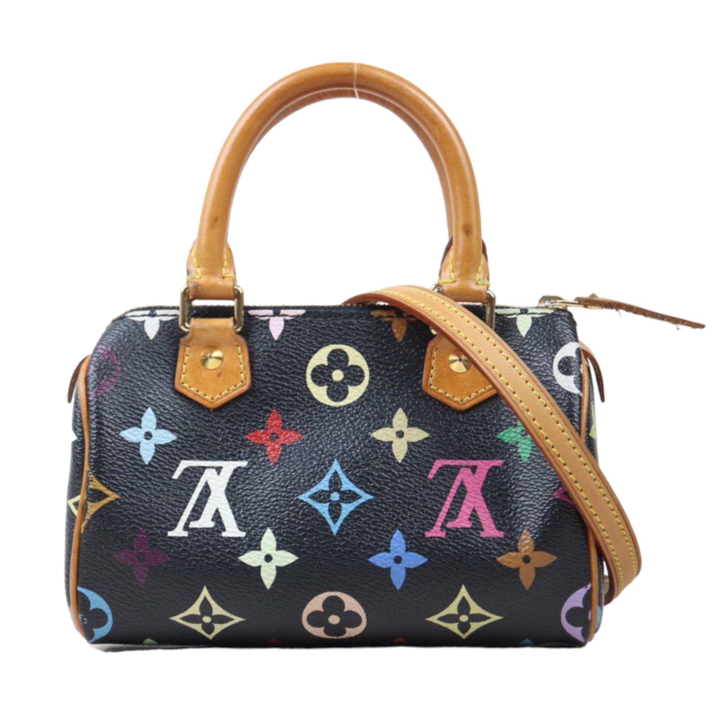 Good ( Rank AB) ｜ LV Monogram Multicolor Mini Speedy Handbag With Shoulder Strap ｜24070807