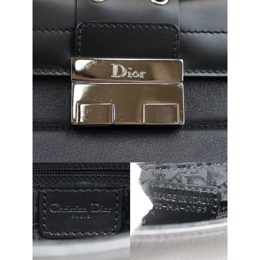 Rank A ｜ Dior Punk Calf Skin Shoulder Bag Black ｜24012518