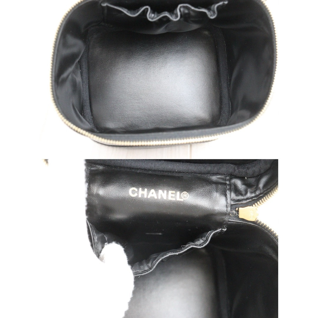 Include Entrupy Certificate of Authenticity｜Good ( Rank AB)｜ CHANEL Caviar Skin Vanity Handbag  Made In 2002～2003Year ｜26011502