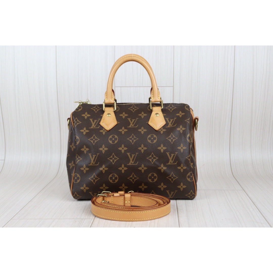 Rank AB ｜ LV Monogram Speedy 25 With Shoulder Strap｜23101408