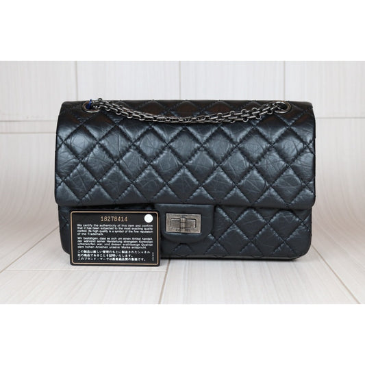 Rank A| CHANEL 2.55 Matelasse Small Black Chain Shoulder Bag Made in 2013-2014Year|S24062101