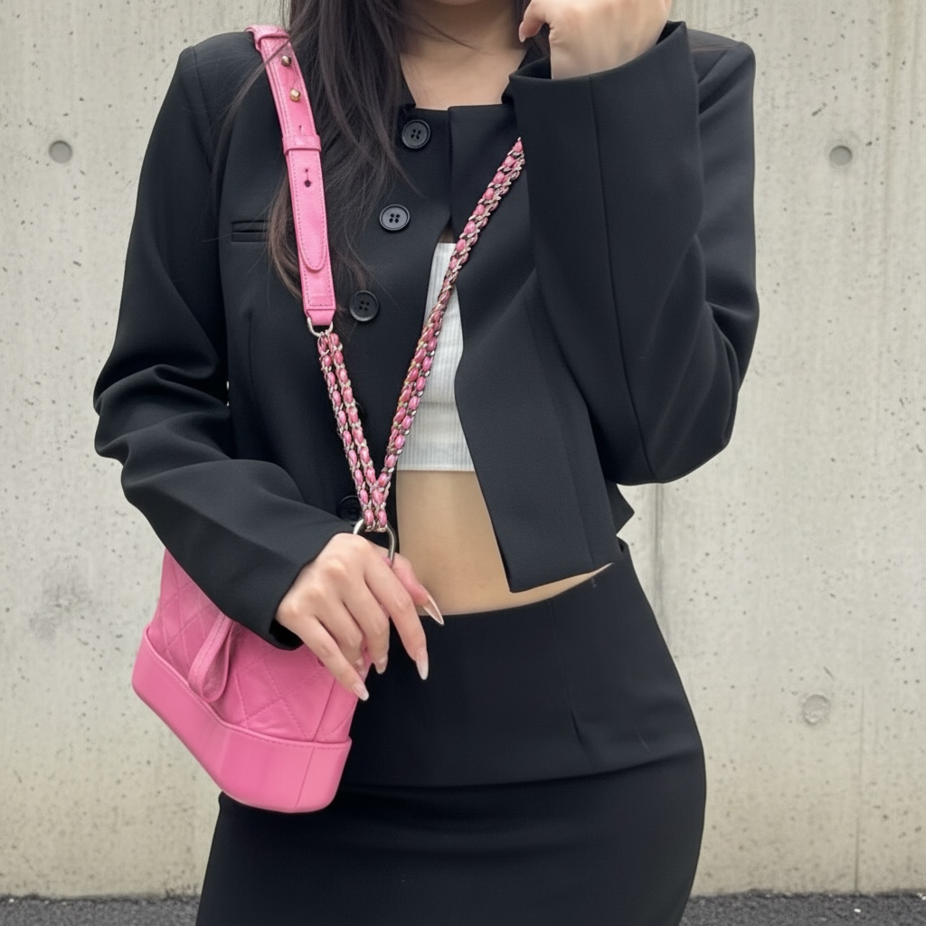Include Entrupy Certificate of Authenticity｜Very Good ( Rank A) ｜ CHANEL Calf skin Gabrielle Small Shoulder Bag Pink Made In 2020Year｜S26033103