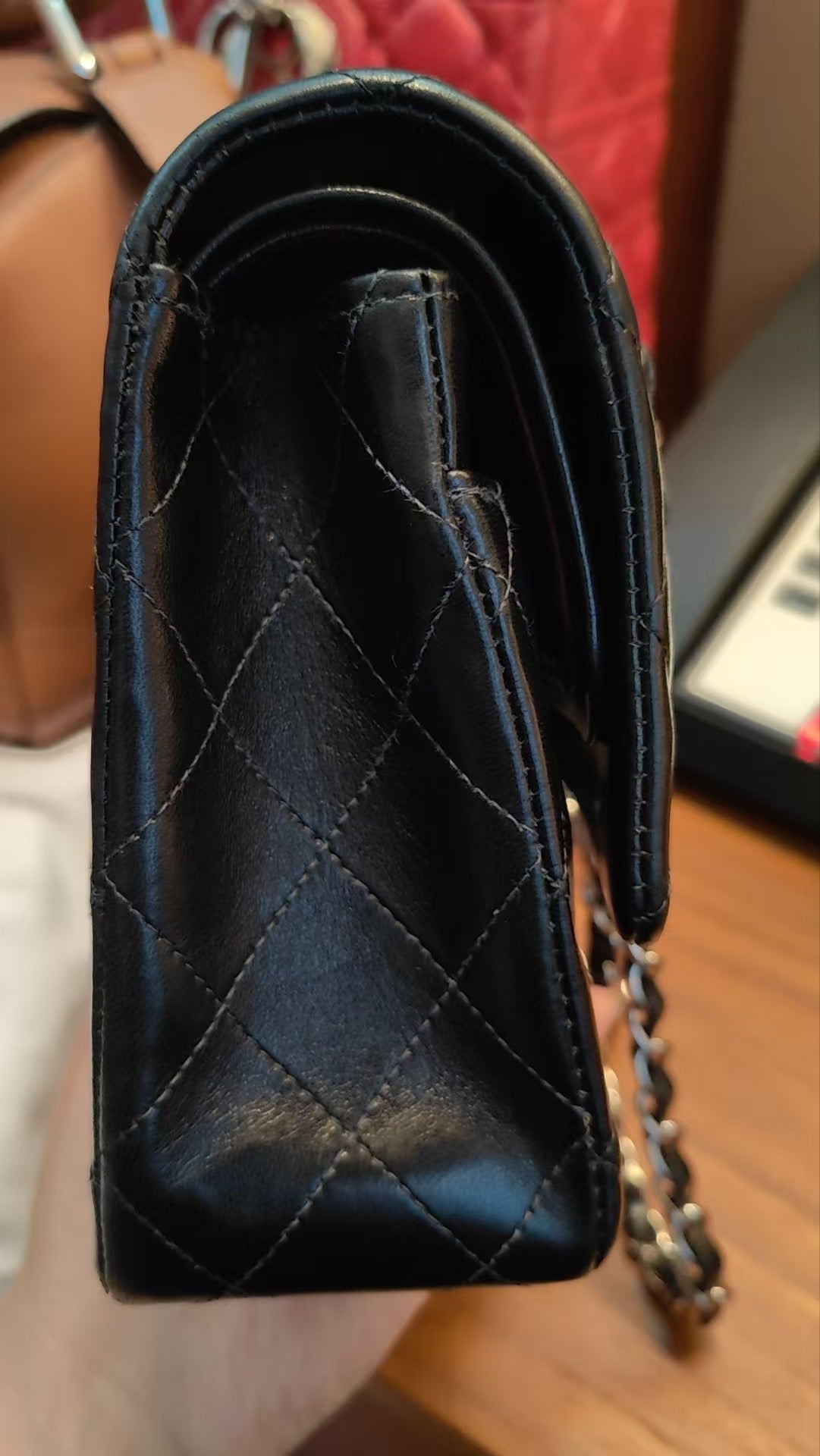 CHANEL Lamb Skin Matrasse Double Flap 25 Shoulder Bag