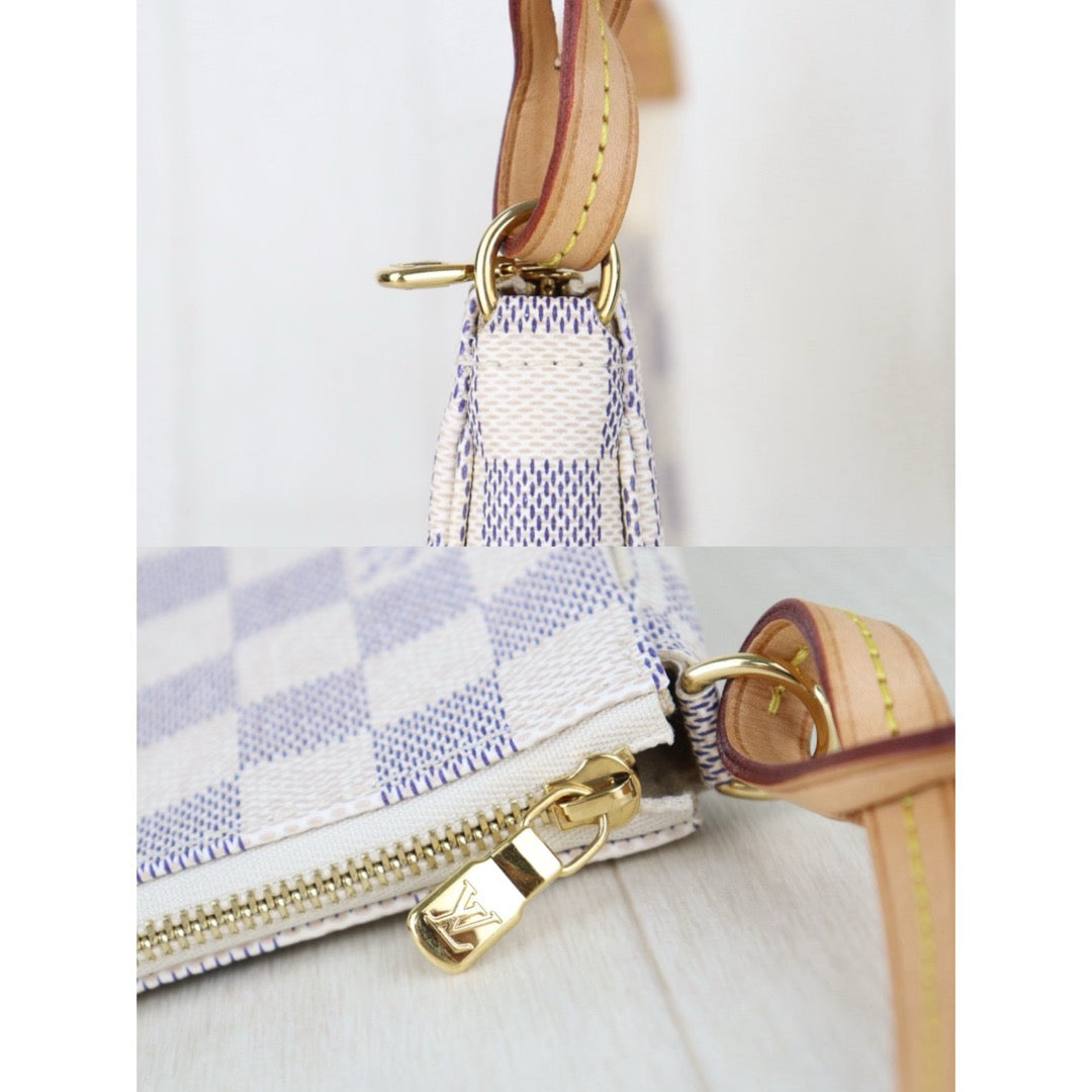 Include Entrupy Certificate of Authenticity｜Very Good ( Rank A)｜Louis Vuitton Azul Pochette Accessoires IC Chips Model｜S26072521