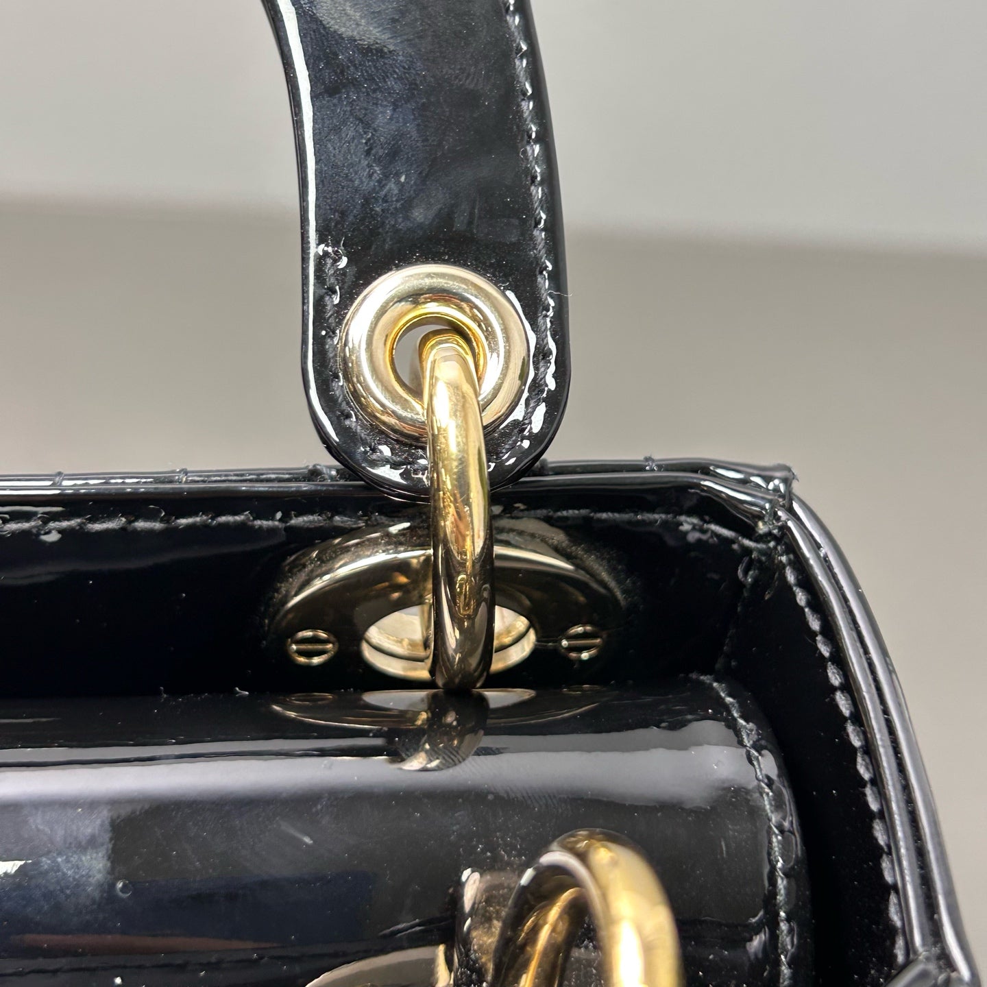 Dior Mini Lady Dior 2WAY Shoulder Bag Handbag Black