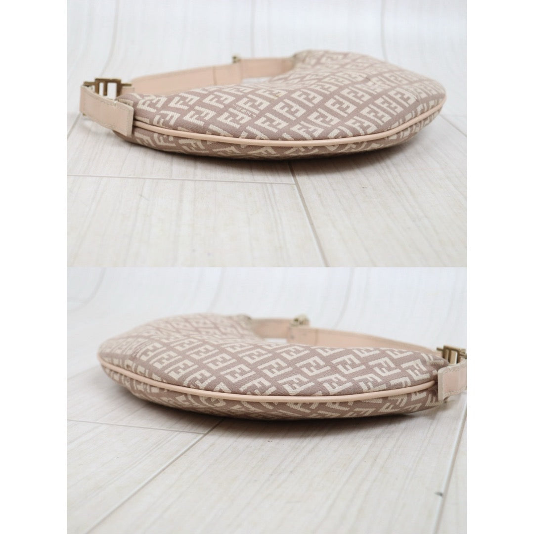 Include Entrupy Certificate of Authenticity｜Very Good ( Rank A)｜ FENDI Zucca Mamma Shoulder Bag Pink｜26040203