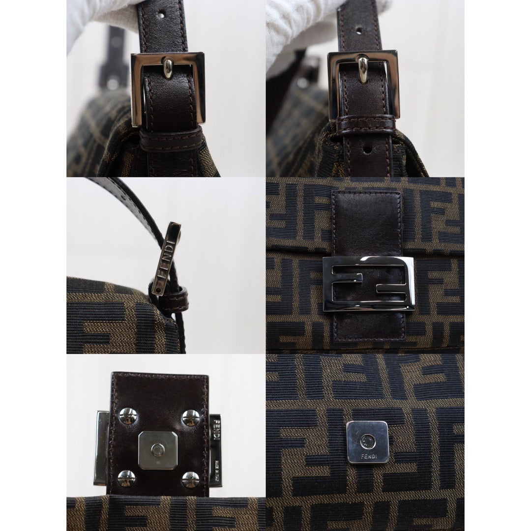 Rank A｜ FENDI Zucca Mamma Baguette Shoulder Bag ｜24061212