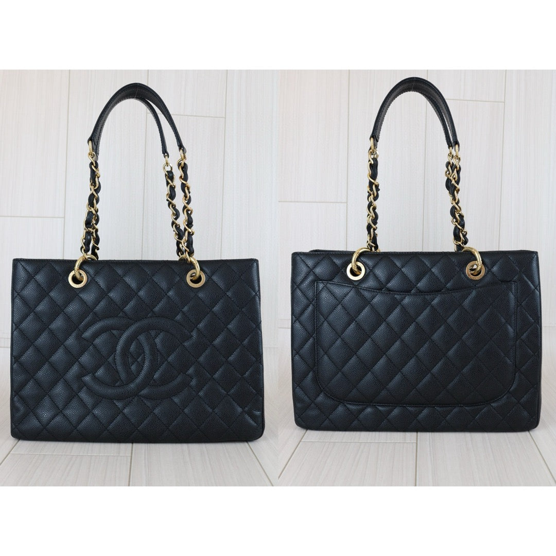 Good ( Rank AB)｜ CHANEL Matrasse GST Chain Tote Bag Caviar Skin Black  Made In 2011 Year｜S24111811